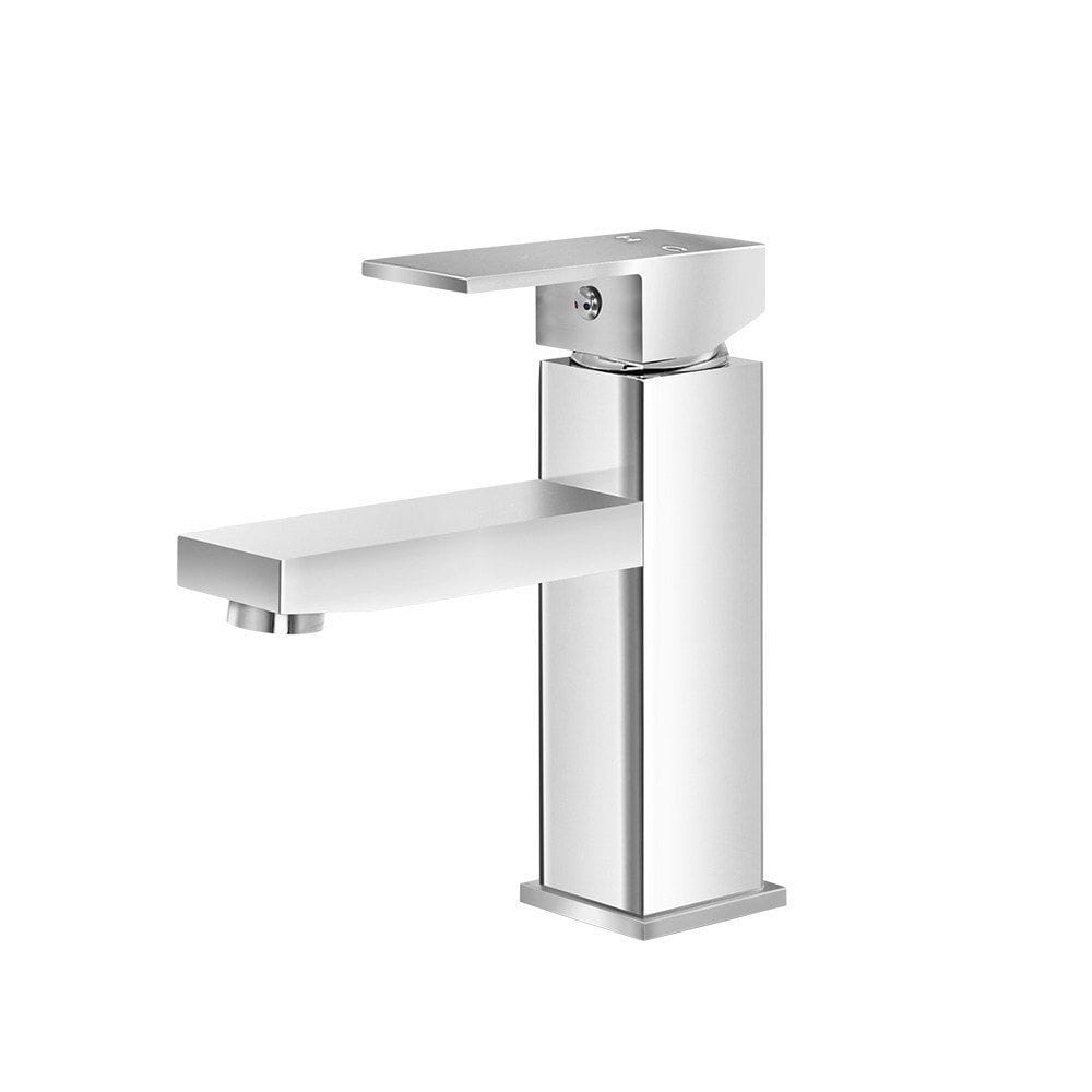 Cefito Furniture > Bathroom > Tap & Sink Accessories Cefito Bathroom Basin Mixer Tap Square Faucet Vanity Laundry Chrome