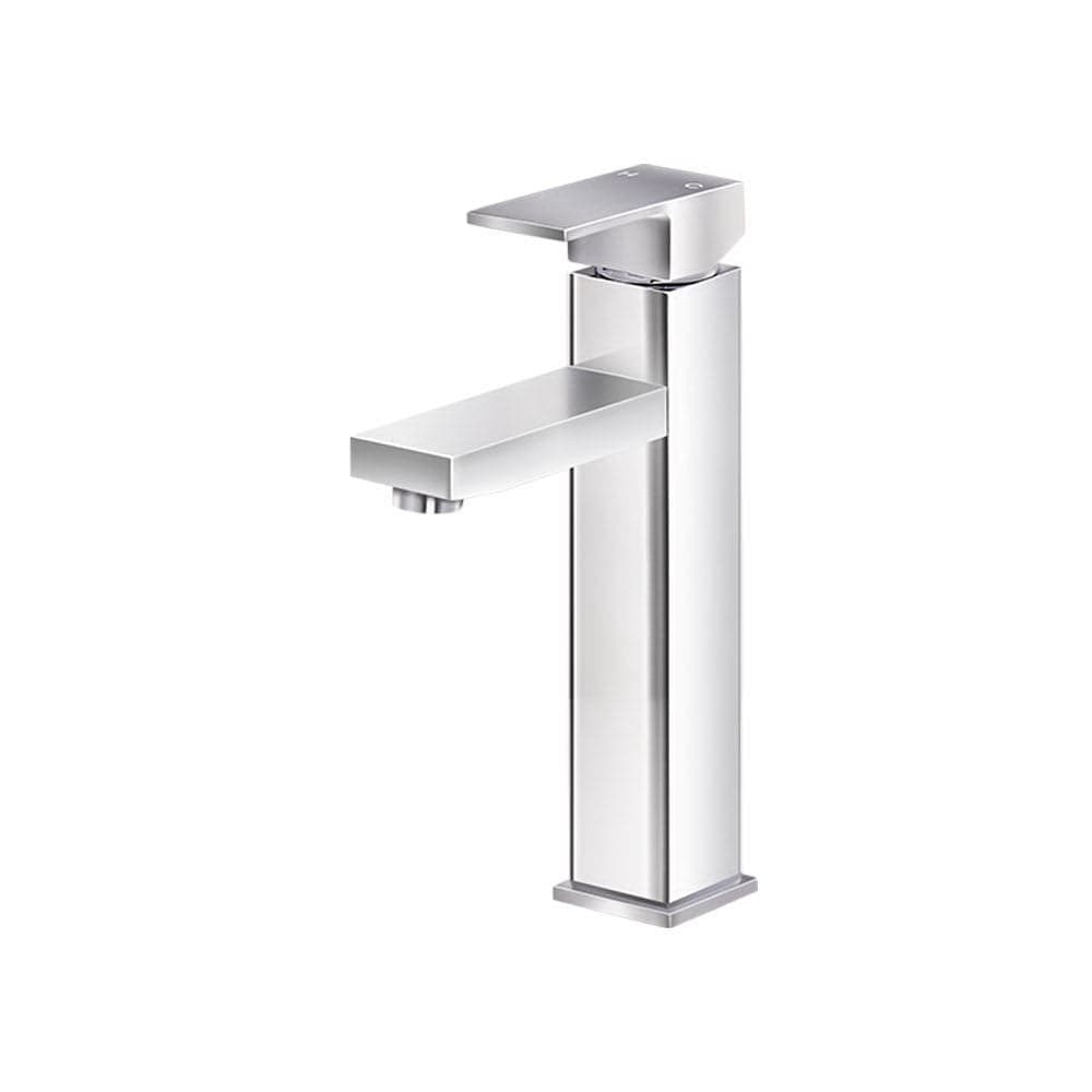 Cefito Furniture > Bathroom > Tap & Sink Accessories Cefito Bathroom Basin Mixer Tap Square Tall Faucet Vanity Laundry Chrome