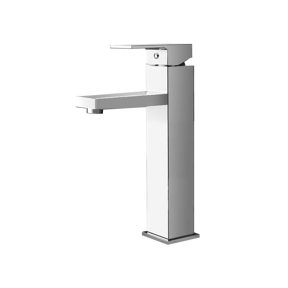 Cefito Furniture > Bathroom > Tap & Sink Accessories Cefito Bathroom Basin Mixer Tap Square Tall Faucet Vanity Laundry Chrome