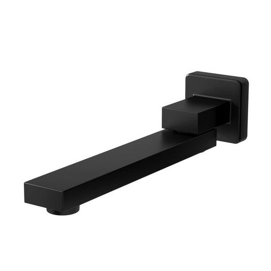Cefito Furniture > Bathroom > Tap & Sink Accessories Cefito Bathroom Mixer Spout Wall Bath Tap Square Swivel Bathtub Black