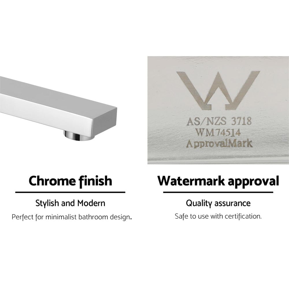 Cefito Furniture > Bathroom > Tap & Sink Accessories Cefito Bathroom Mixer Spout Wall Bath Tap Square Swivel Bathtub Chrome