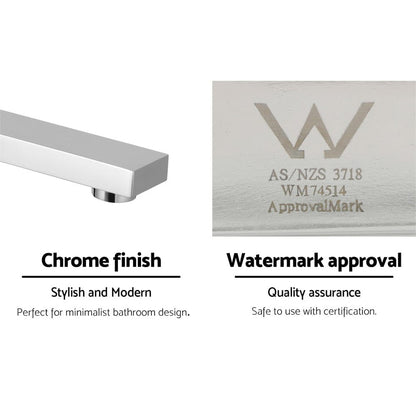 Cefito Furniture > Bathroom > Tap & Sink Accessories Cefito Bathroom Mixer Spout Wall Bath Tap Square Swivel Bathtub Chrome