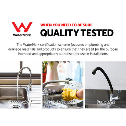 Cefito Furniture > Bathroom > Tap & Sink Accessories Cefito Kitchen Mixer Tap Mixer Long Spout Sink Faucet Basin Laundry Chrome