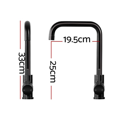Cefito Furniture > Bathroom > Tap & Sink Accessories Cefito Kitchen Mixer Tap Mixer Rectangle Sink Faucet Basin Laundry Black