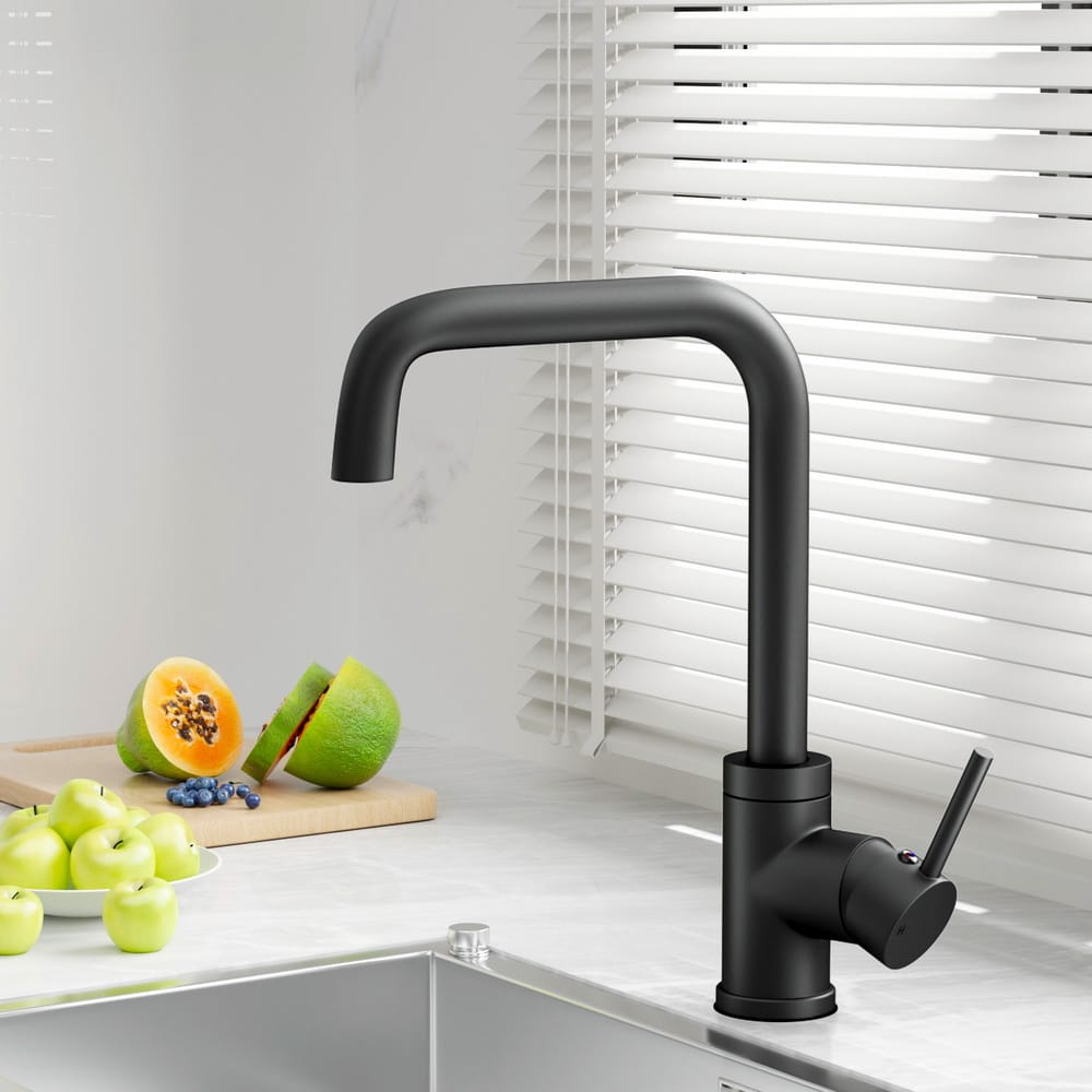Cefito Furniture > Bathroom > Tap & Sink Accessories Cefito Kitchen Mixer Tap Mixer Rectangle Sink Faucet Basin Laundry Black