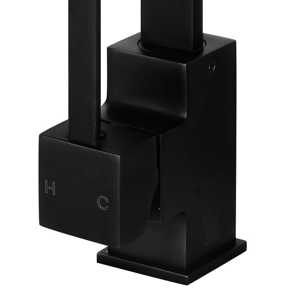 Cefito Furniture > Bathroom > Tap & Sink Accessories Cefito Kitchen Mixer Tap Mixer Square Sink Faucet Basin Laundry Black