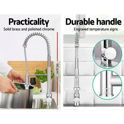 Cefito Furniture > Bathroom > Tap & Sink Accessories Cefito Kitchen Mixer Tap Pull Down 2 Modes Sink Faucet Basin Laundry Chrome