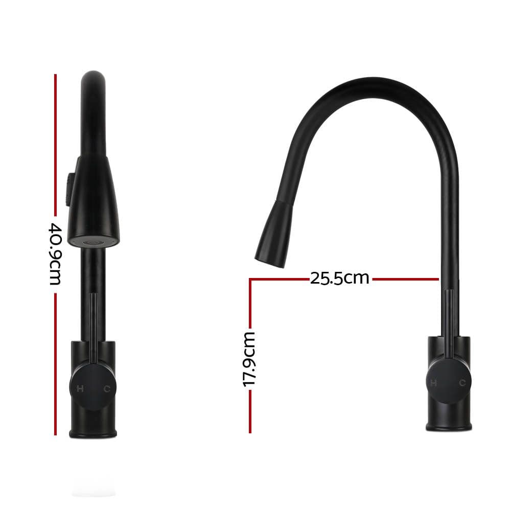 Cefito Furniture > Bathroom > Tap & Sink Accessories Cefito Kitchen Mixer Tap Pull Out 2 Mode Sink Faucet Basin Laundry Black