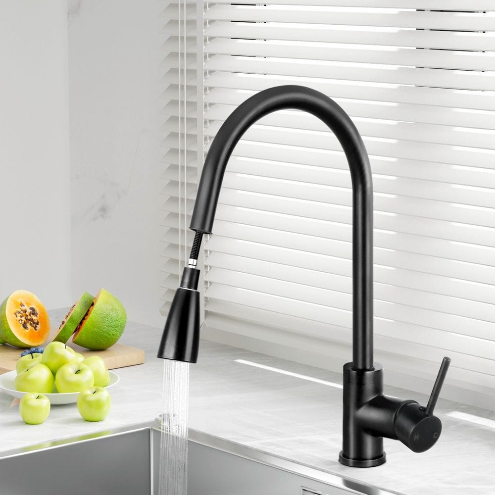 Cefito Furniture > Bathroom > Tap & Sink Accessories Cefito Kitchen Mixer Tap Pull Out 2 Mode Sink Faucet Basin Laundry Black