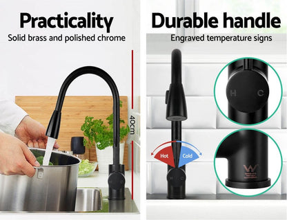 Cefito Furniture > Bathroom > Tap & Sink Accessories Cefito Kitchen Mixer Tap Pull Out 2 Mode Sink Faucet Basin Laundry Black