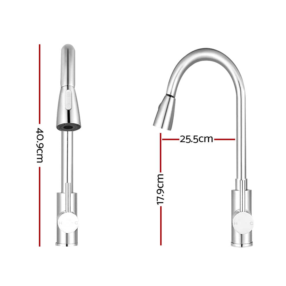 Cefito Furniture > Bathroom > Tap & Sink Accessories Cefito Kitchen Mixer Tap Pull Out 2 Mode Sink Faucet Basin Laundry Chrome