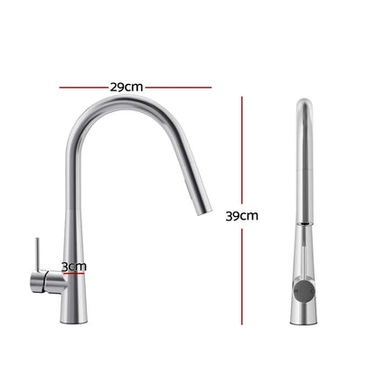 Cefito Furniture > Bathroom > Tap & Sink Accessories Cefito Kitchen Mixer Tap Pull Out Round 2 Mode Sink Basin Faucet Swivel WELS Chrome