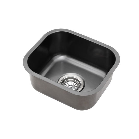 Cefito Furniture > Dining > Kitchen Sinks Cefito Kitchen Sink 30X36CM Stainless Steel Nano Basin Single Bowl Black