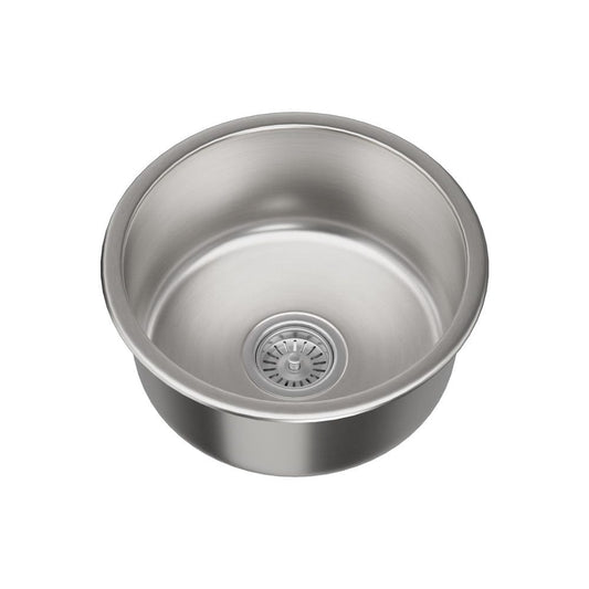 Cefito Furniture > Dining > Kitchen Sinks Cefito Kitchen Sink 43cm Round Stainless Steel Basin Single Bowl Silver
