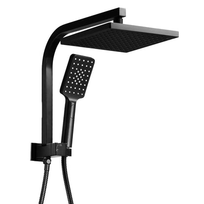Cefito Home & Garden > Bathroom Accessories > Shower Accessories Cefito 8'' Rain Shower Head Set Handheld Square High Pressure Black