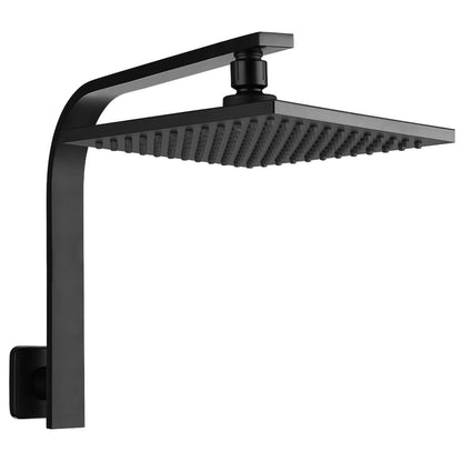 Cefito Home & Garden > Bathroom Accessories > Shower Accessories Cefito 8'' Rain Shower Head Wall Arm Square High Pressure Black