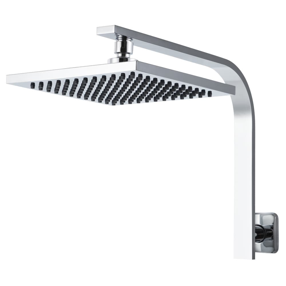 Cefito Home & Garden > Bathroom Accessories > Shower Accessories Cefito 8'' Rain Shower Head Wall Arm Square High Pressure Chrome