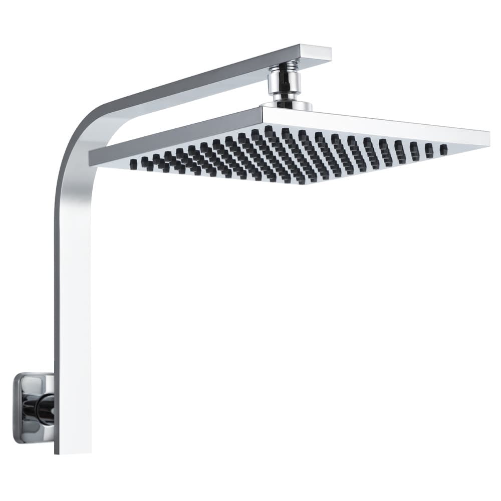 Cefito Home & Garden > Bathroom Accessories > Shower Accessories Cefito 8'' Rain Shower Head Wall Arm Square High Pressure Chrome
