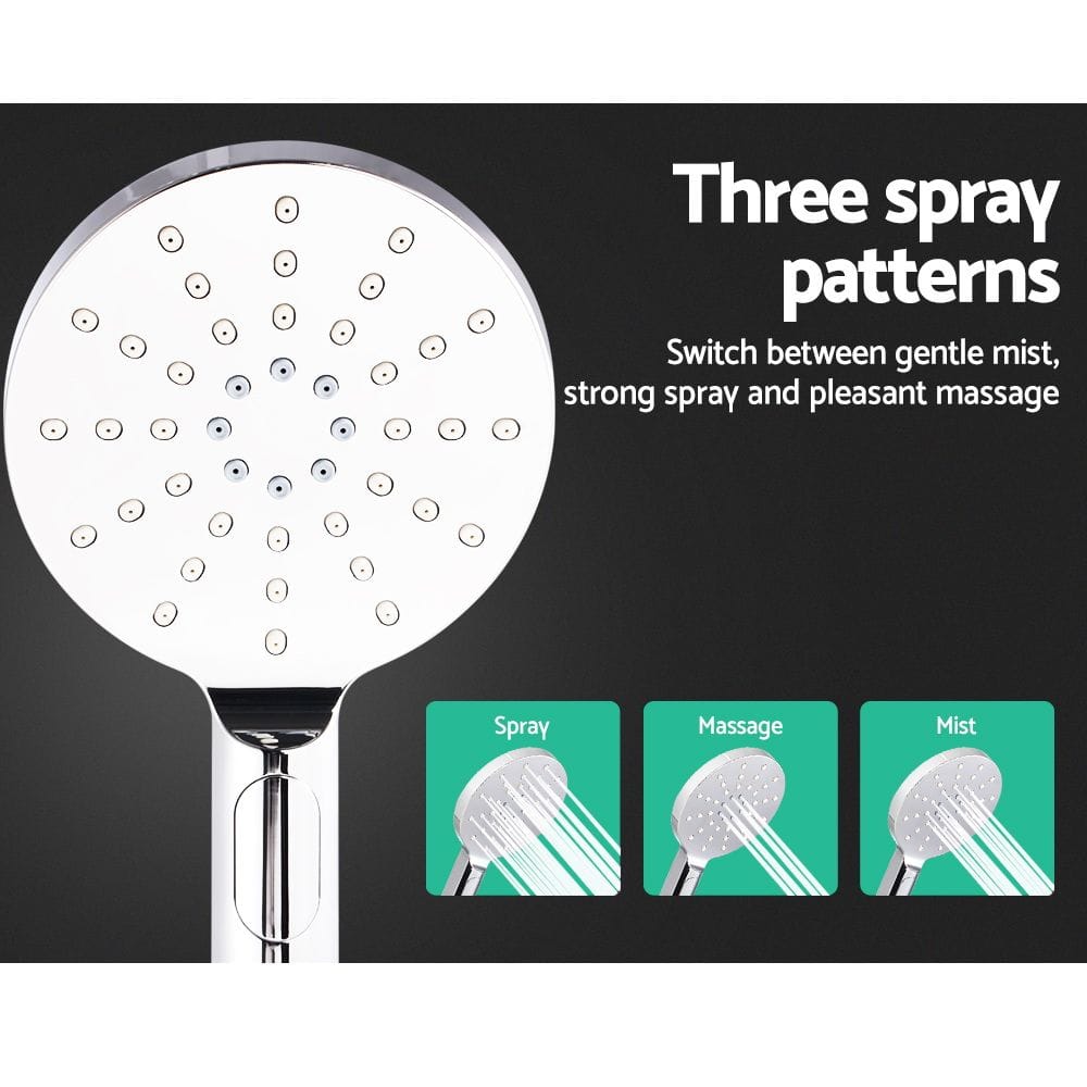 Cefito Home & Garden > Bathroom Accessories > Shower Accessories Cefito 9'' Rain Shower Head Set Handheld Round High Pressure Black
