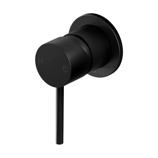 Cefito Home & Garden > Bathroom Accessories > Shower Accessories Cefito Basin Mixer Wall Tap Round Brass Faucet Shower Bathtub Black