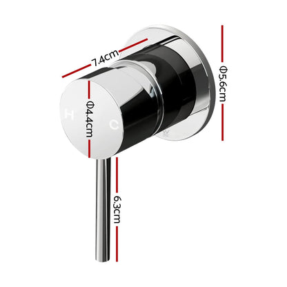 Cefito Home & Garden > Bathroom Accessories > Shower Accessories Cefito Basin Mixer Wall Tap Round Brass Faucet Shower Bathtub Chrome