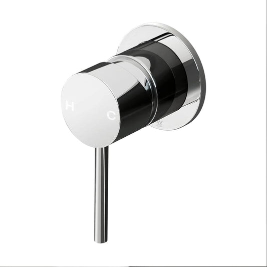 Cefito Home & Garden > Bathroom Accessories > Shower Accessories Cefito Basin Mixer Wall Tap Round Brass Faucet Shower Bathtub Chrome