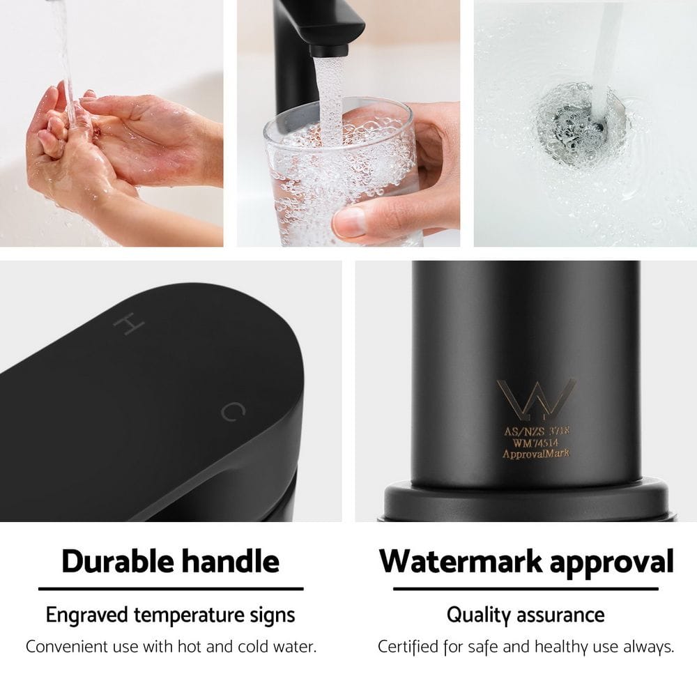 Cefito Home & Garden > Bathroom Accessories > Shower Accessories Cefito Bathroom Basin Mixer Tap Brass Faucet Vanity Laundry Sink Black