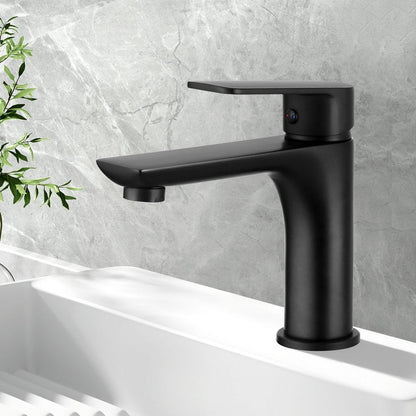 Cefito Home & Garden > Bathroom Accessories > Shower Accessories Cefito Bathroom Basin Mixer Tap Brass Faucet Vanity Laundry Sink Black