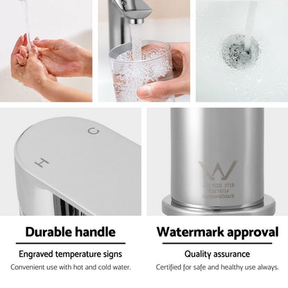 Cefito Home & Garden > Bathroom Accessories > Shower Accessories Cefito Bathroom Basin Mixer Tap Brass Faucet Vanity Laundry Sink Chrome