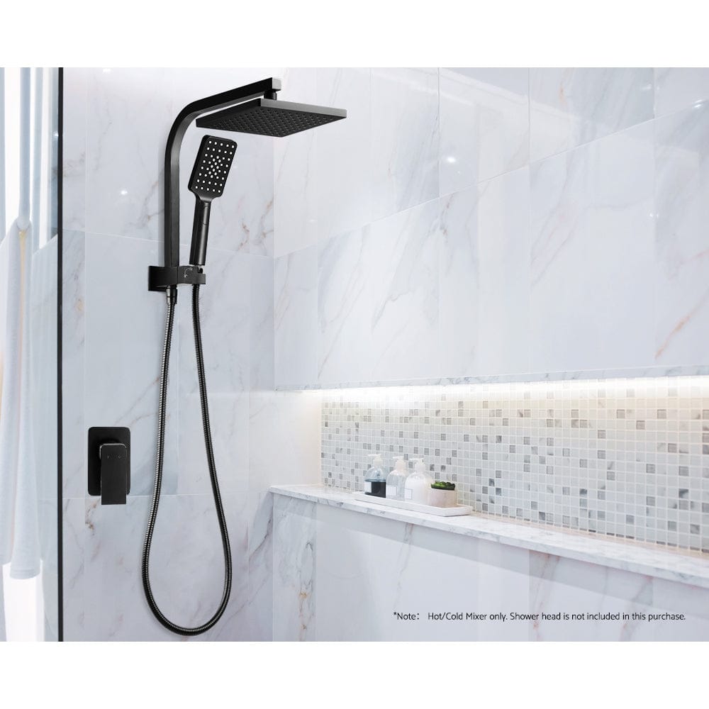 Cefito Home & Garden > Bathroom Accessories > Shower Accessories Cefito Shower Mixer Tap Wall Bath Taps Brass Hot Cold Basin Bathroom Black
