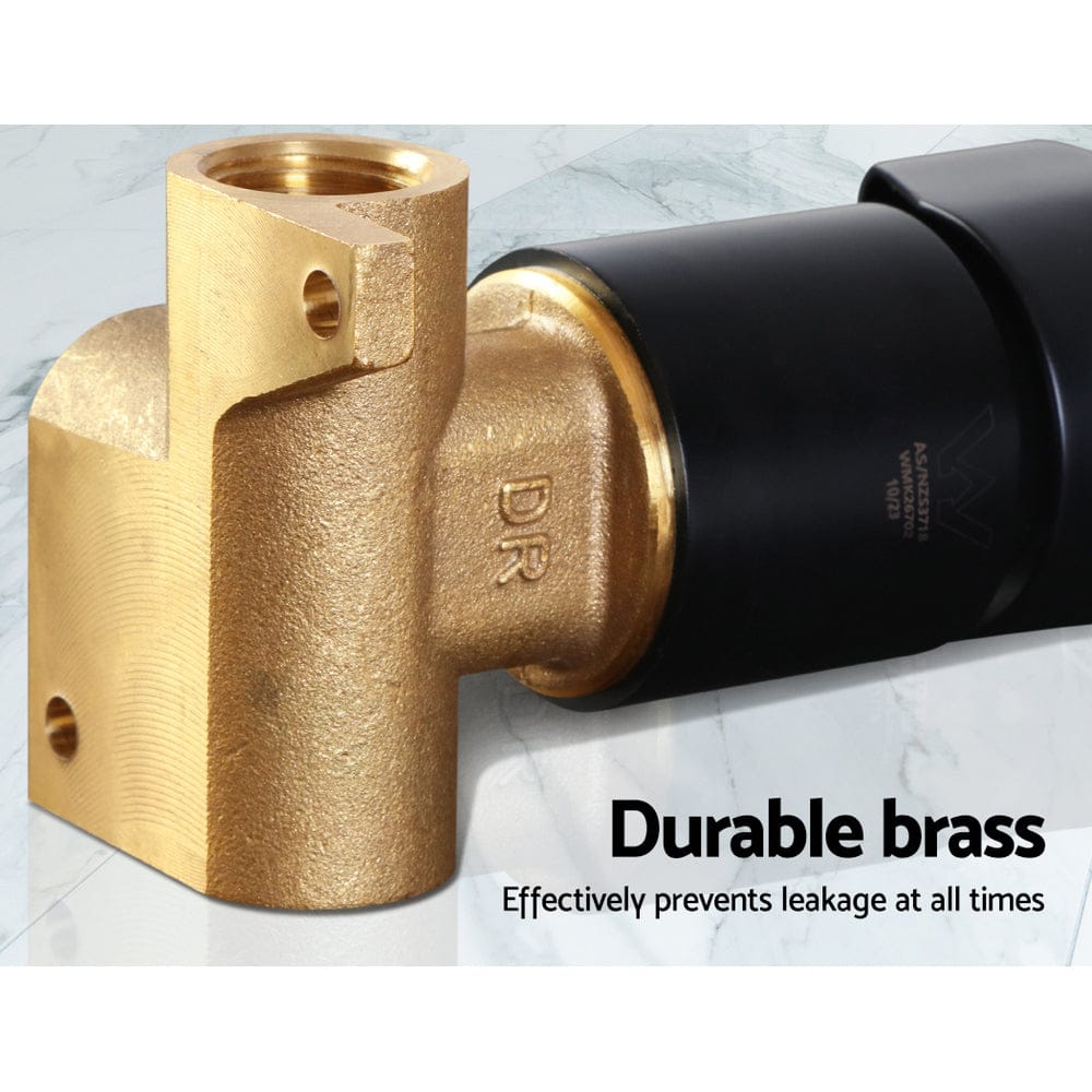 Cefito Home & Garden > Bathroom Accessories > Shower Accessories Cefito Shower Mixer Tap Wall Bath Taps Brass Hot Cold Basin Bathroom Black