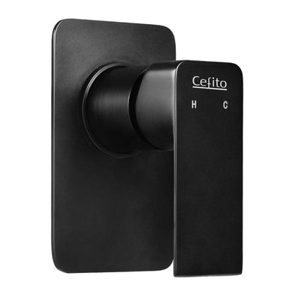 Cefito Home & Garden > Bathroom Accessories > Shower Accessories Cefito Shower Mixer Tap Wall Bath Taps Brass Hot Cold Basin Bathroom Black