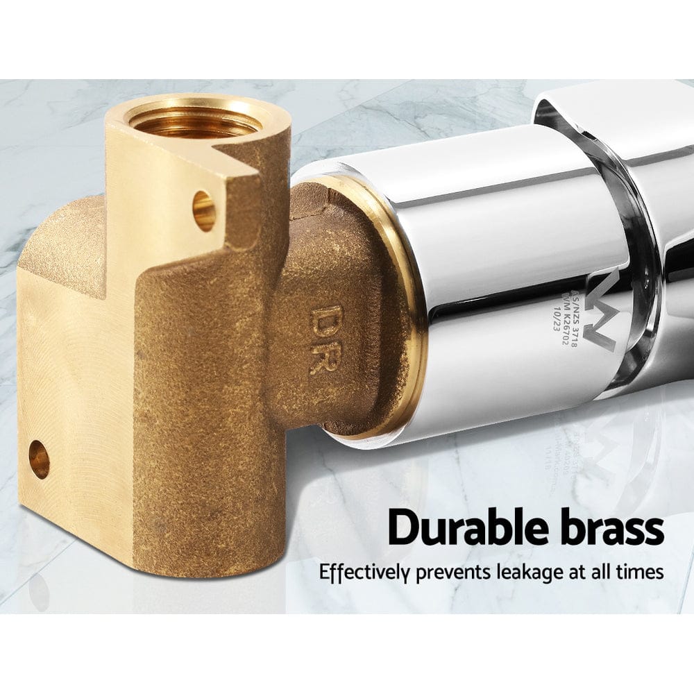 Cefito Home & Garden > Bathroom Accessories > Shower Accessories Cefito Shower Mixer Tap Wall Bath Taps Brass Hot Cold Basin Bathroom Chrome