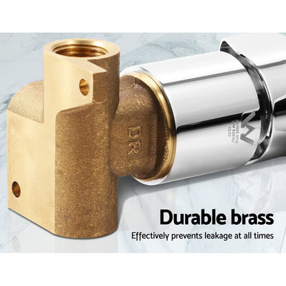 Cefito Home & Garden > Bathroom Accessories > Shower Accessories Cefito Shower Mixer Tap Wall Bath Taps Brass Hot Cold Basin Bathroom Chrome