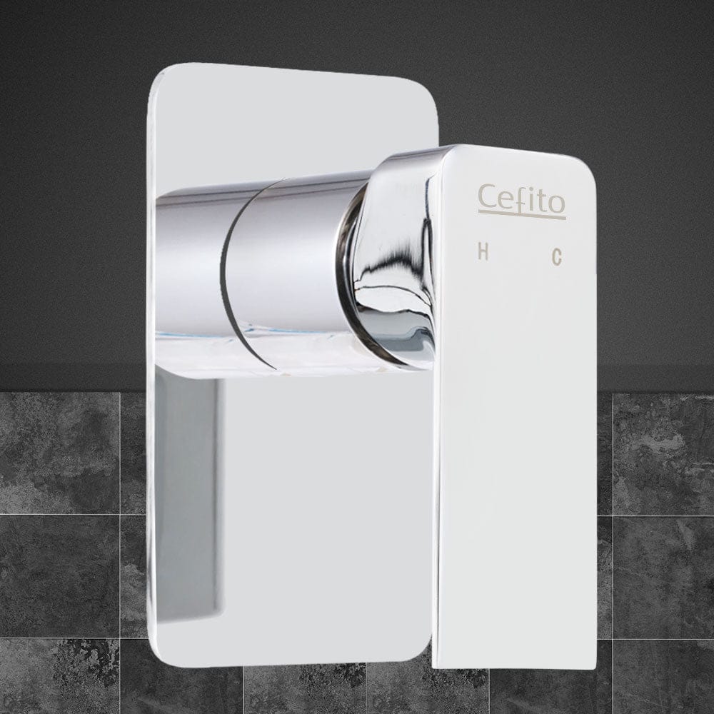 Cefito Home & Garden > Bathroom Accessories > Shower Accessories Cefito Shower Mixer Tap Wall Bath Taps Brass Hot Cold Basin Bathroom Chrome