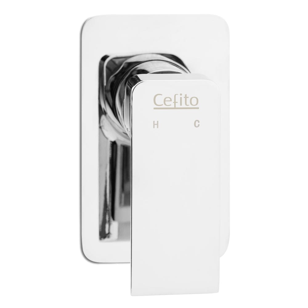 Cefito Home & Garden > Bathroom Accessories > Shower Accessories Cefito Shower Mixer Tap Wall Bath Taps Brass Hot Cold Basin Bathroom Chrome