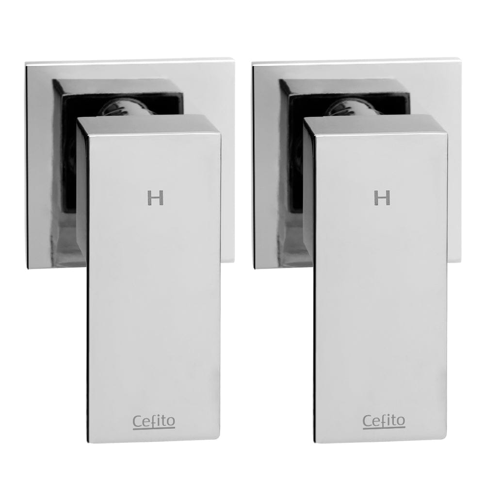 Cefito Home & Garden > Bathroom Accessories > Shower Accessories Cefito Shower Twins Tap Wall Bath Taps Brass Hot Cold Basin Bathroom Chrome