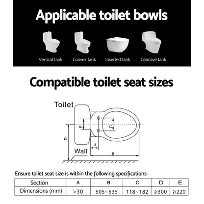 Cefito Home & Garden > Bathroom Accessories > Toilet & Bidet Accessories Cefito Bidet Electric Toilet Seat Cover Knob Control