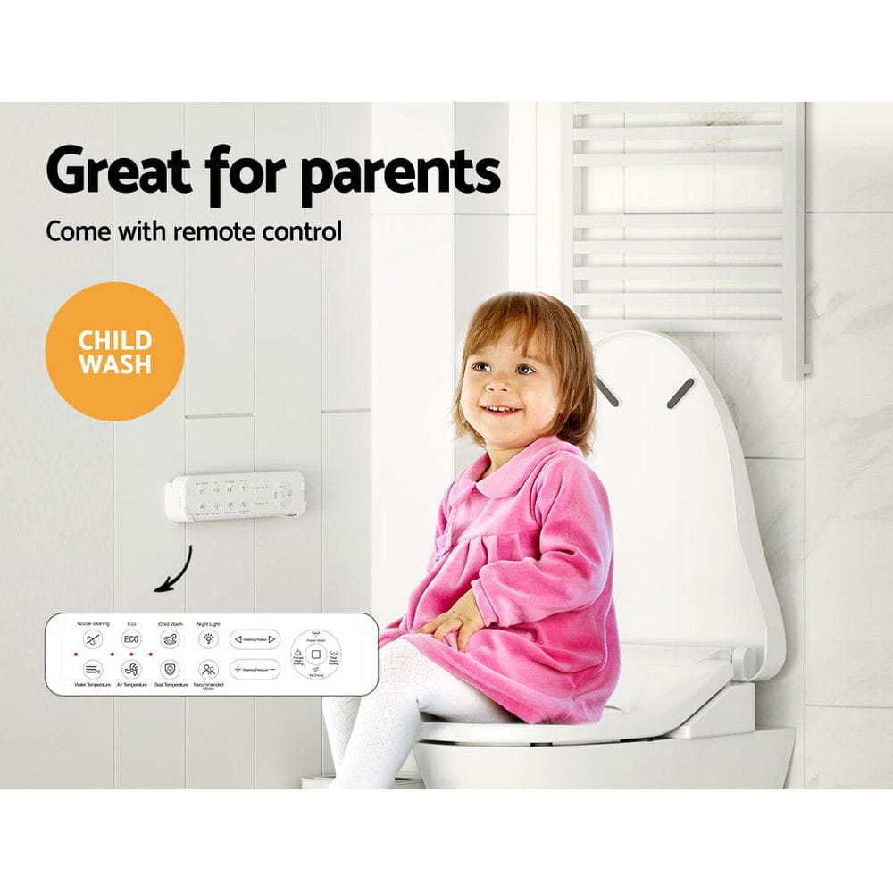Cefito Home & Garden > Bathroom Accessories > Toilet & Bidet Accessories Cefito Bidet Electric Toilet Seat Cover Remote Control