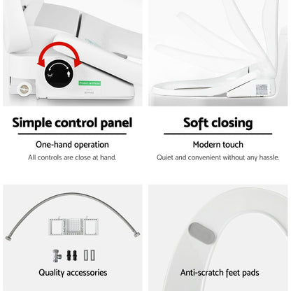 Cefito Home & Garden > Bathroom Accessories > Toilet & Bidet Accessories Cefito Electric Bidet Toilet Seat Cover Auto Smart Water Wash Dryer Night Light
