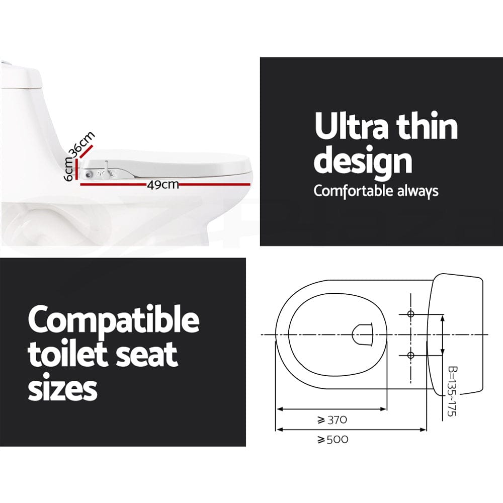 Cefito Home & Garden > Bathroom Accessories > Toilet & Bidet Accessories Cefito Non Electric Bidet Toilet Seat Cover Auto Smart Water Wash Dry
