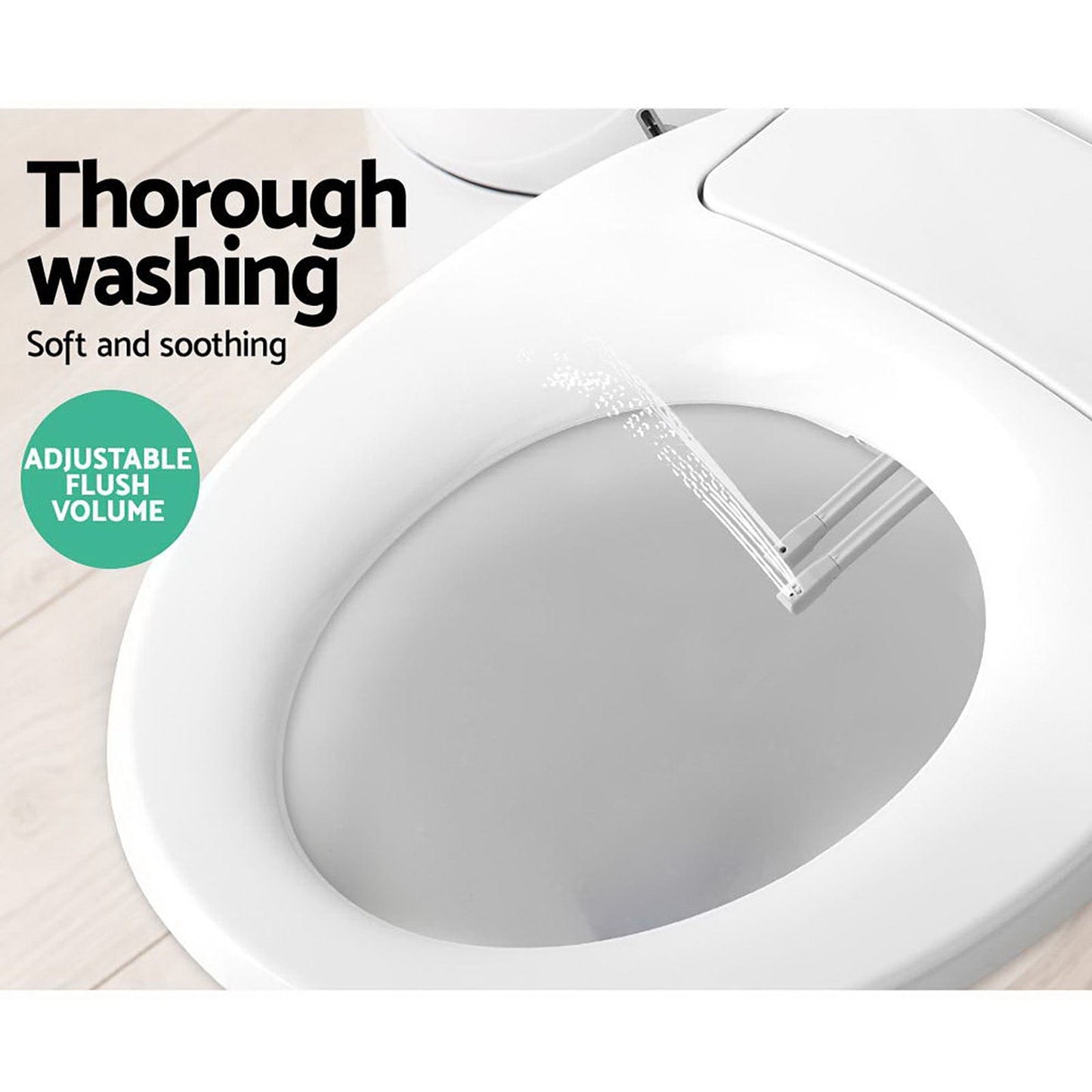 Cefito Home & Garden > Bathroom Accessories > Toilet & Bidet Accessories Cefito Non Electric Bidet Toilet Seat Cover Auto Water Spray Wash Knob Control