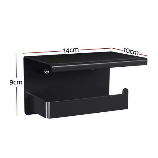 Cefito Home & Garden > Bathroom Accessories > Toilet Paper Holders Cefito Toilet Paper Roll Holder w/ Storage Shelf