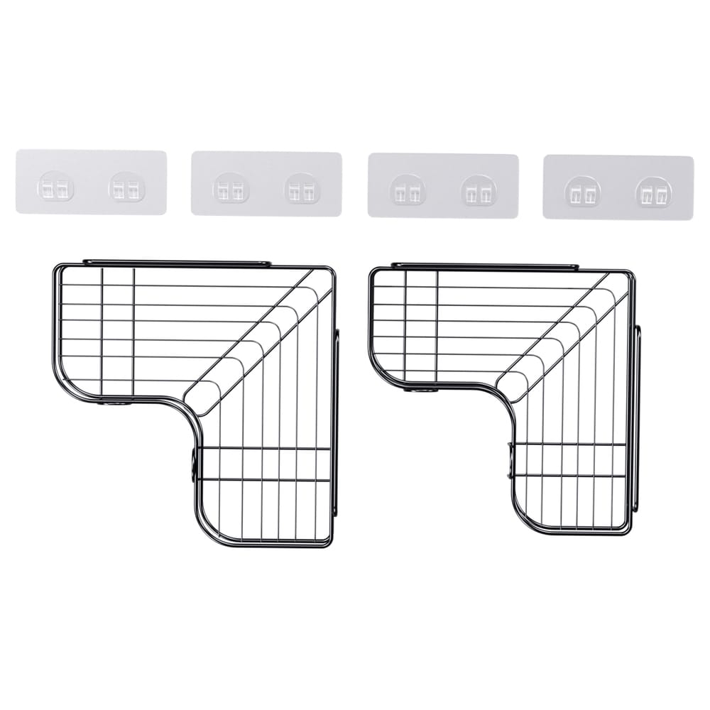 Cefito Home & Garden > DIY > Kitchen & Bathroom DIY Cefito 2 Packs Bathroom Shelf Corner Storage Rack