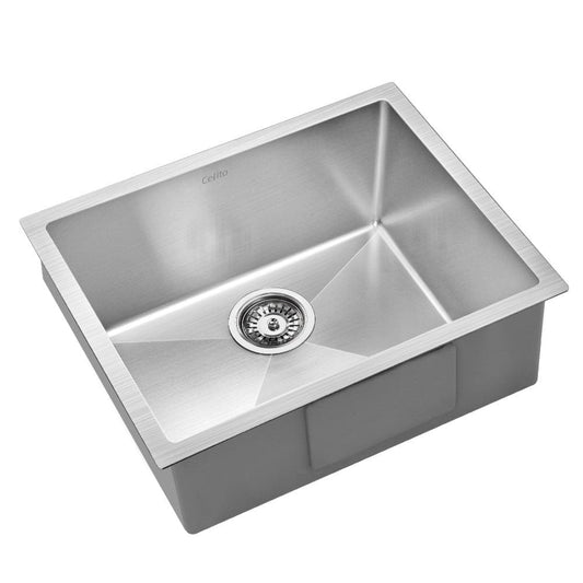 Cefito Home & Garden > DIY > Kitchen & Bathroom DIY Cefito 54cm x 44cm Stainless Steel Kitchen Sink Under/Top/Flush Mount Black