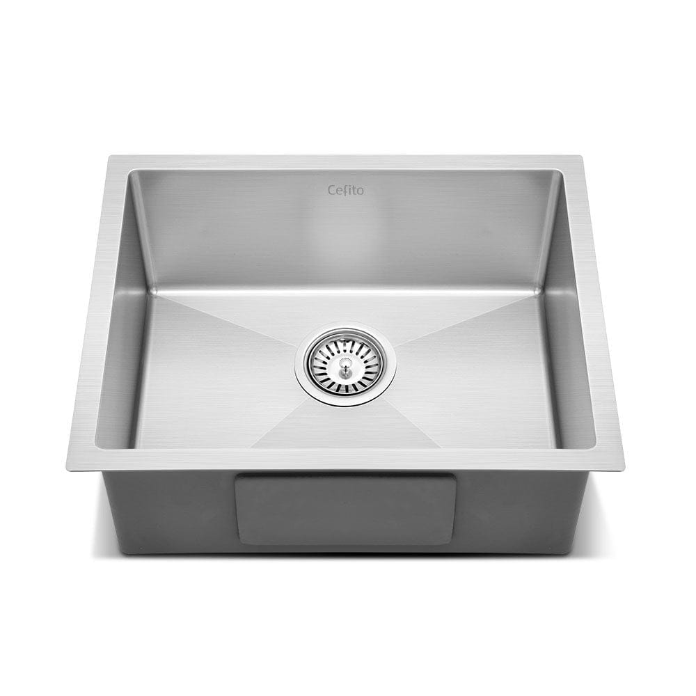 Cefito Home & Garden > DIY > Kitchen & Bathroom DIY Cefito 54cm x 44cm Stainless Steel Kitchen Sink Under/Top/Flush Mount Black