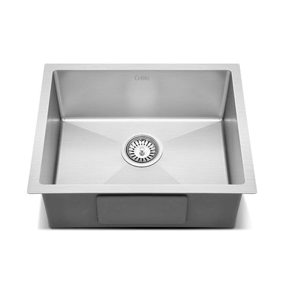Cefito Home & Garden > DIY > Kitchen & Bathroom DIY Cefito 54cm x 44cm Stainless Steel Kitchen Sink Under/Top/Flush Mount Black