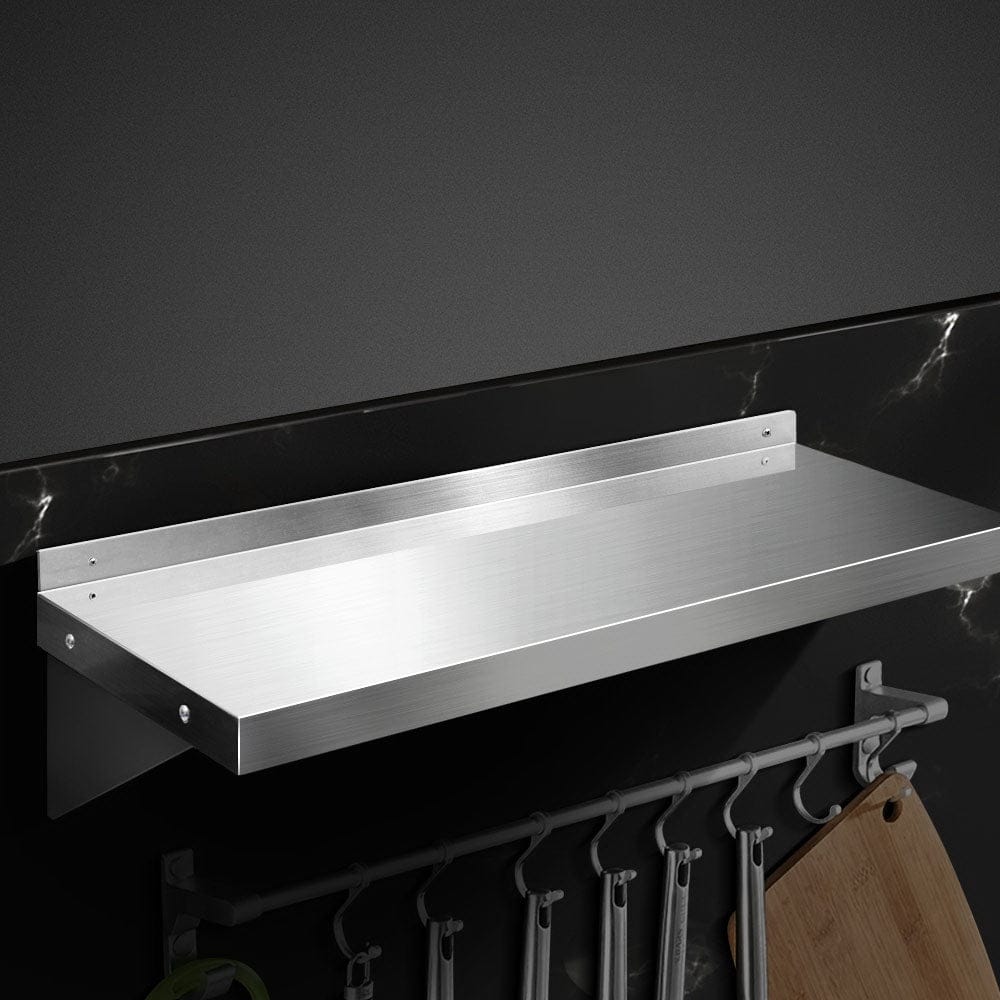 Cefito Home & Garden > DIY > Kitchen & Bathroom DIY Cefito 900mm Stainless Steel Kitchen Wall Shelf Mounted Rack