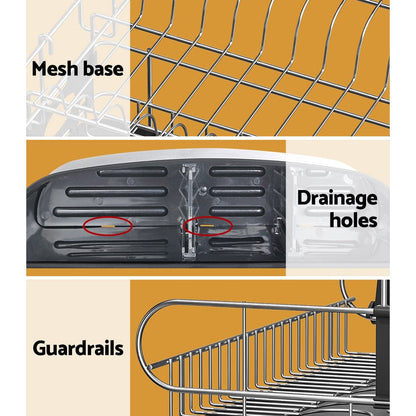 Cefito Home & Garden > Kitchenware > Dish Racks Cefito Dish Rack Drying Drainer Cup Holder Cutlery Tray Kitchen Organiser 2-Tier