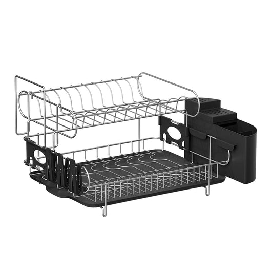 Cefito Home & Garden > Kitchenware > Dish Racks Cefito Dish Rack Drying Drainer Cup Holder Cutlery Tray Kitchen Organiser 2-Tier